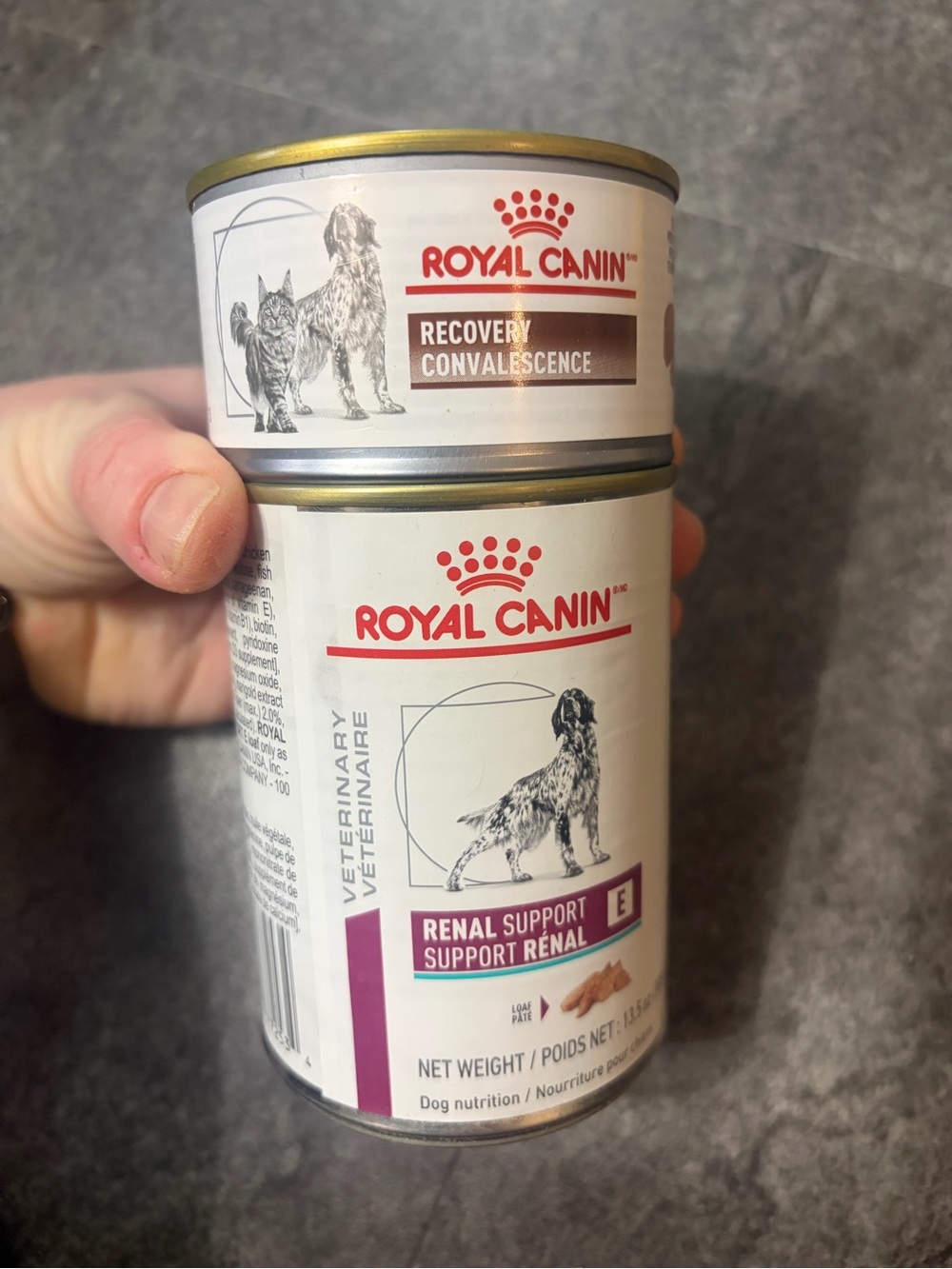 Royal Canin Veterinary Renal Support & Recovery Canned Dog Food Duo - White/Red